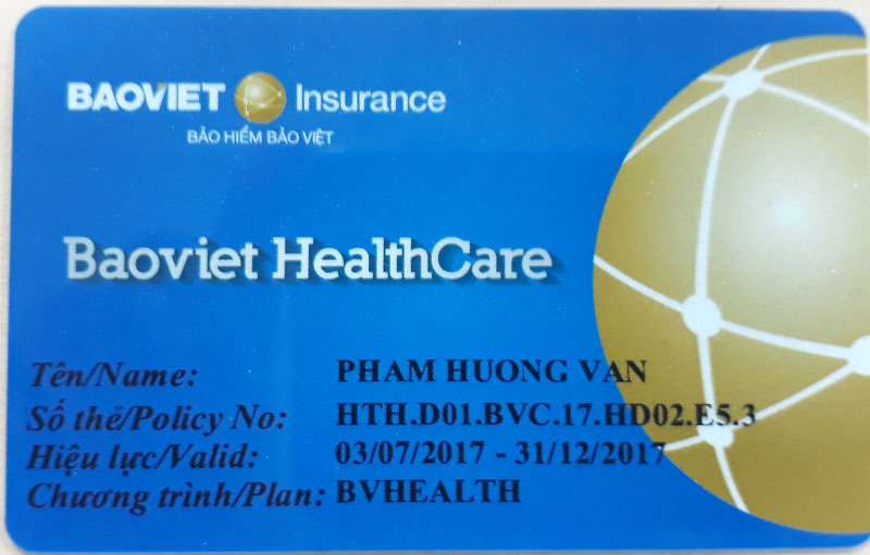 thẻ bảo lãnh bảo hiểm bảo Việt