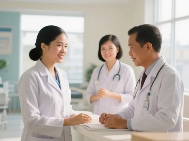Bảo hiểm sức khỏe toàn diện cho người Việt kiều 5 Hình ảnh Việt kiều khám chữa bệnh tại Việt Nam