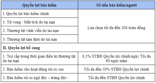 Quyền lợi bảo hiểm tai nạn PVI