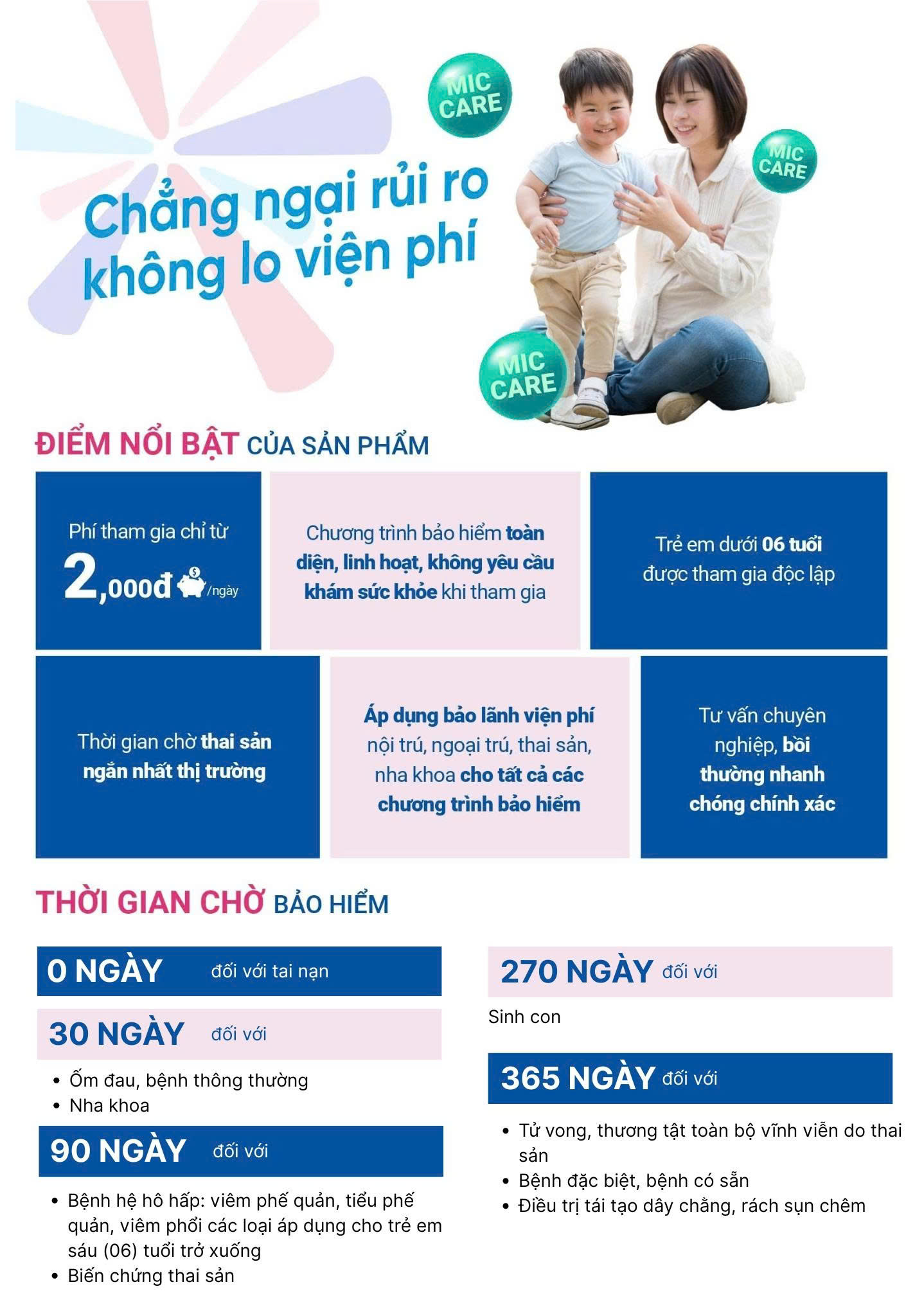 Bảo hiểm sức khỏe MIC CARE 5 Đặc điểm nổi bật sản phẩm bảo hiểm MIC Care