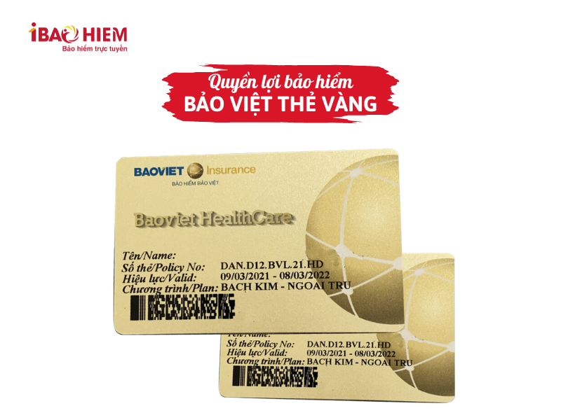 Quyền lợi bảo hiểm bảo việt thẻ vàng