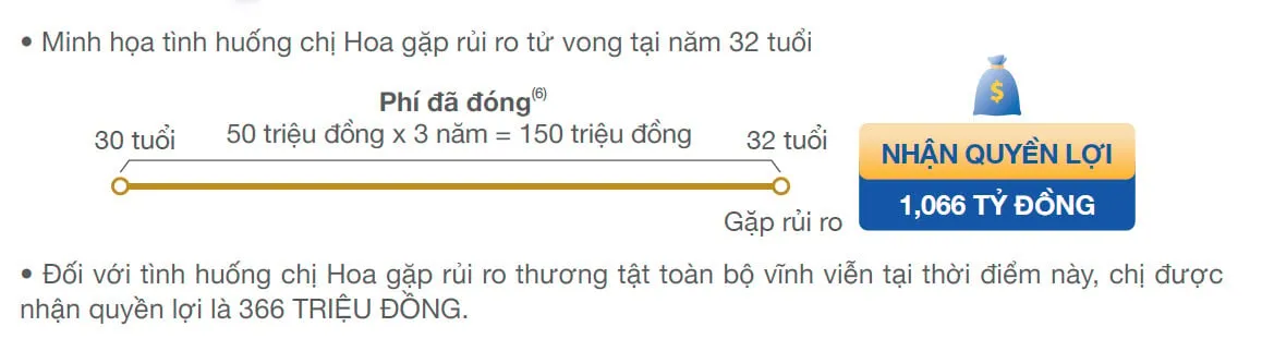 Quyền lợi bảo hiểm rủi ro An Tâm Hoạch Định