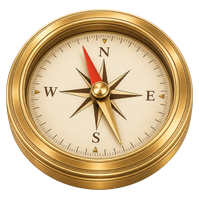 Home 32 round-gold-compass