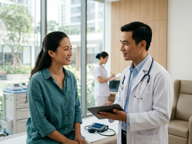 Hình ảnh Việt kiều khám chữa bệnh tại Việt Nam