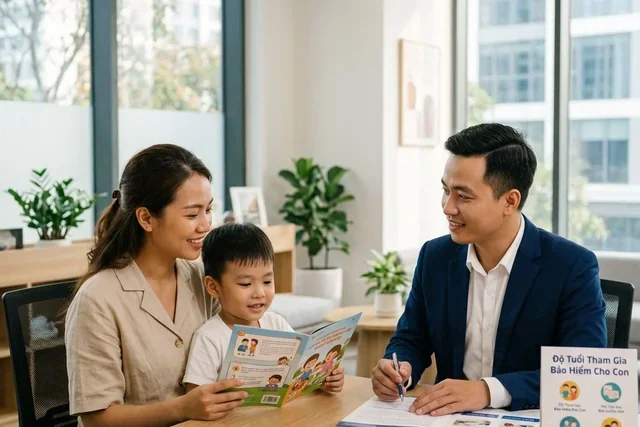 Độ tuổi tham gia bảo hiểm cho con